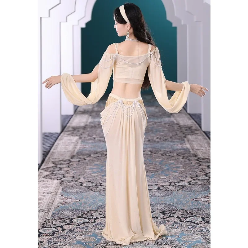 customized belly dance costumes eastern dance long skirt women's practice set blue white purple украшения для танца живота