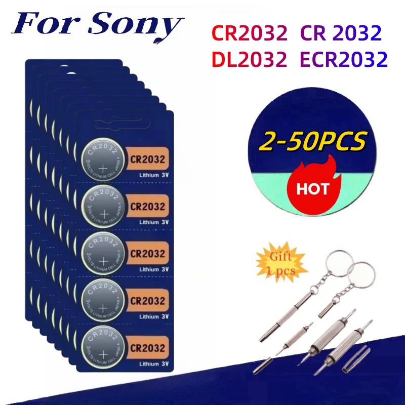 

Original For Sony CR2032 CR 2032 DL2032 ECR2032 Lithium Battery Watch Toy Calculator Car Key Remote Control Button Coin Cells