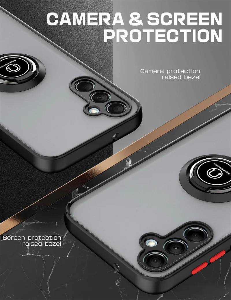 لسامسونج غالاكسي M54 حالة المغناطيسي حلقة حامل ماتي PC درع قضية الهاتف لسامسونج M54 M 54 GalaxyM54 5G SM-M546B الغطاء الخلفي #4