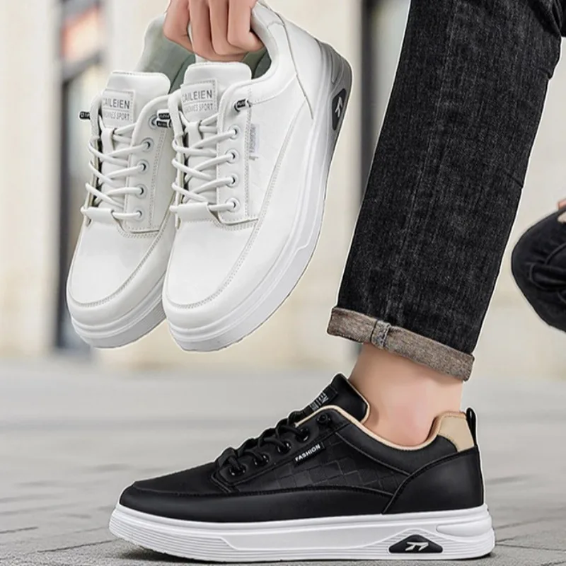 

Мужские кроссовки на толстой подошве, износостойкие и увеличивающие рост повседневные туфли для лета, обувь для прогулок на открытом воздухе, мужская обувь.