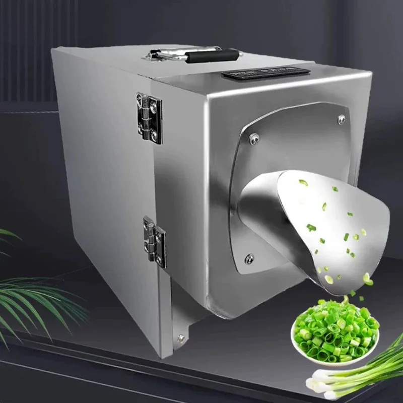 Stainless Steel Scallion Cutter Machine Multi-functional Vegetable Cutting Machine for Green Onion Chili Celery Slicing Dicing