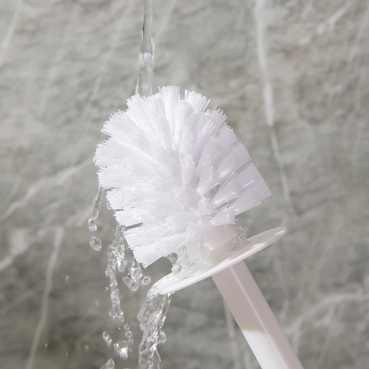 WORTHBUY Detachable Toilet Brush With Holder Wall Mounted Punch Free Long Handle Toilet Cleaning Brush Bathroom Accessories