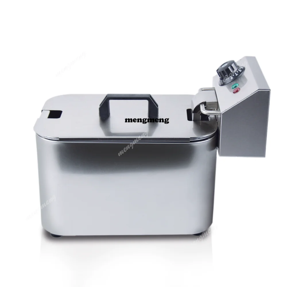 Electric Deep Fryer Commercial Household Deep Fryer 4L Oil Capacity Rectangle Stainless Steel