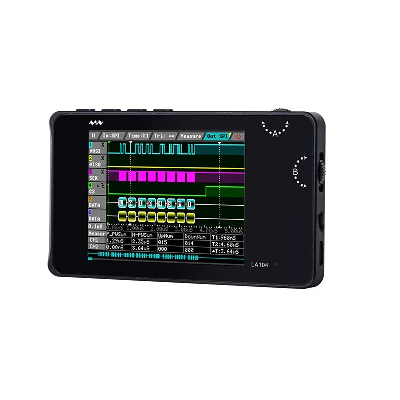 Imagem -02 - Analisador Lógico Digital Mini Canais Taxa Máxima de Amostragem 100mhz Spii2cpwm Osciloscópio 28 Armazenamento Flash 8mb Usb La104