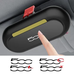 Car Sun Visor Glasses Buckle Case Holder For Fiat 500 500C 2012 500X 500L Abarth 695 Storage Box Car Interior Accessories Tools