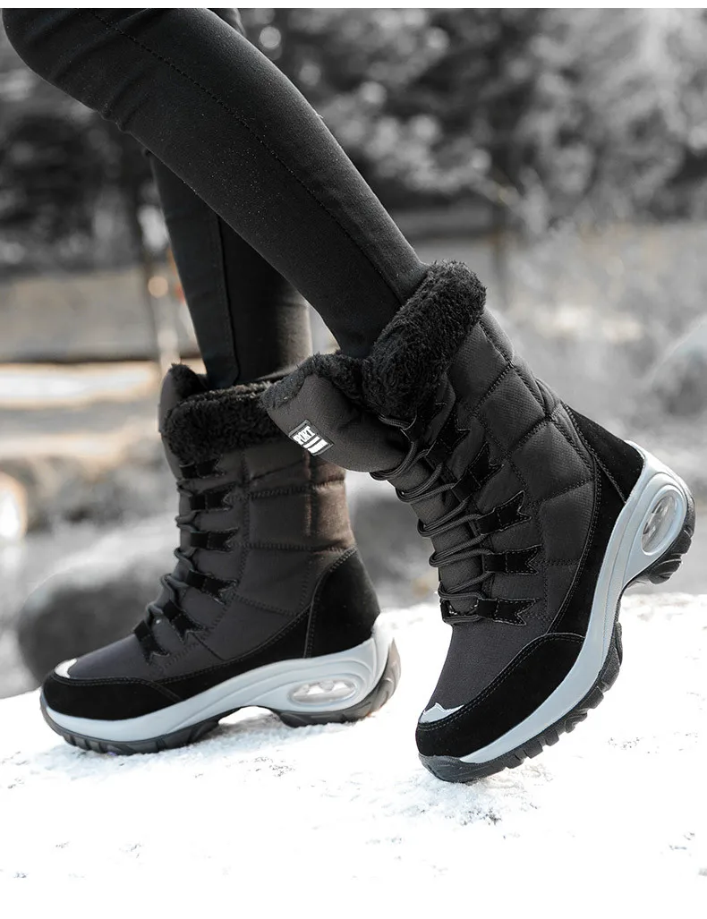 Women's Boots Winter High Quality Keep Warm Mid-Calf Waterproof Snow Boots Women Comfortable Ladies Thigh High Hiking Boots