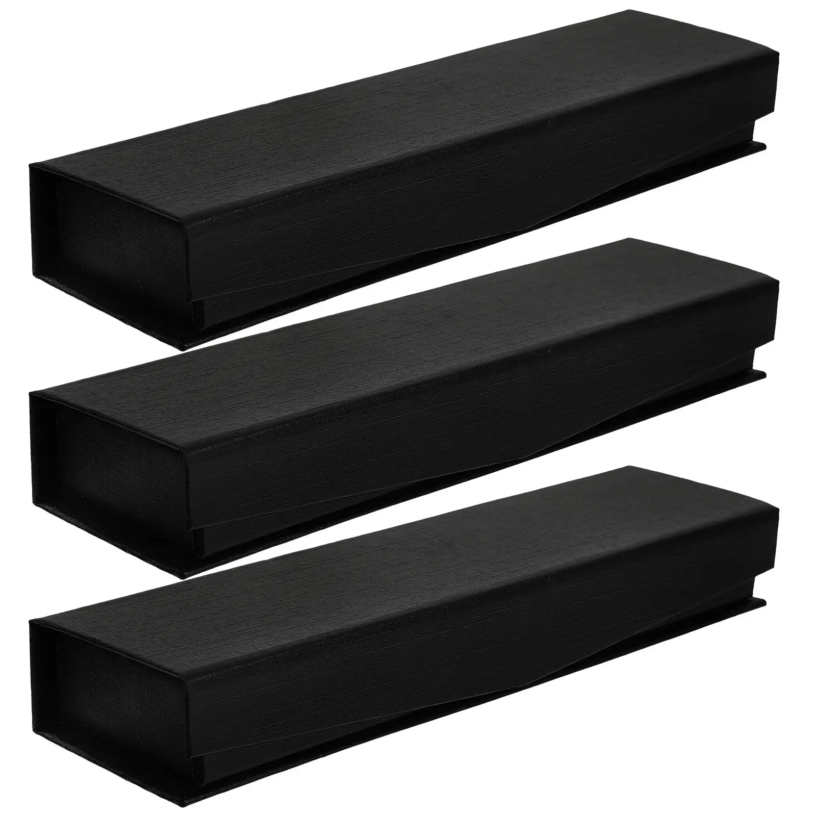 3pcs Pen Case Retro Cloth Box For Gift Packaging Practical Organizer Single Pen Holder Display Case Stationery Storage Box