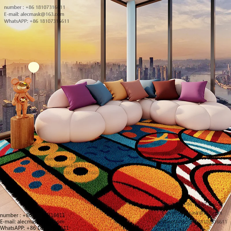 ドーパミンリビングルームカーペット汚れにくく、お手入れが簡単なソファコーヒーテーブルパッド大面積フルカバー