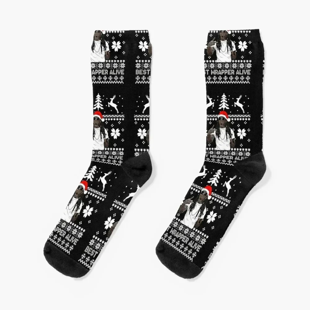 

Lil Wayne Best Wrapper Alive Christmas Sweater Socks sport happy Women Socks Men's