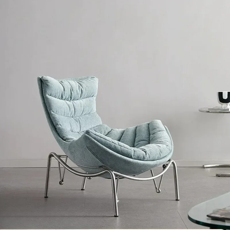 Nordic creative rocking chair adult recliner nap balcony living room fabric snail chair lazy leisure single sofa