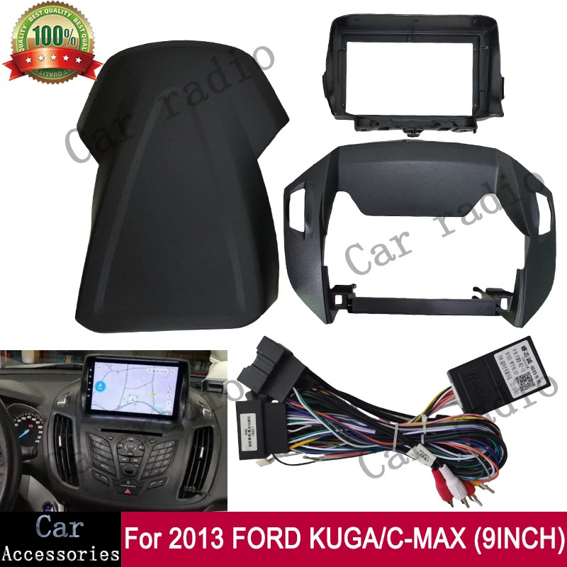 

For Ford Kuga/C-MAX Frame 2013 9inch Car Radio Stereo DVD Android Fascia Casing Panel Dashboard Kits
