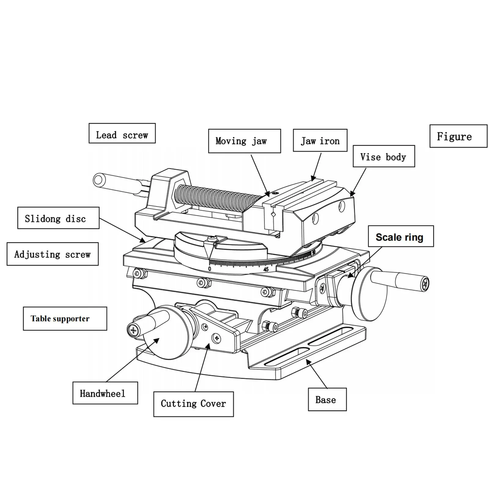 Cross Slide Drill Vise 2 Way X-Y Compound Vise, Multifunction Worktable Milling Working Table Milling Machine