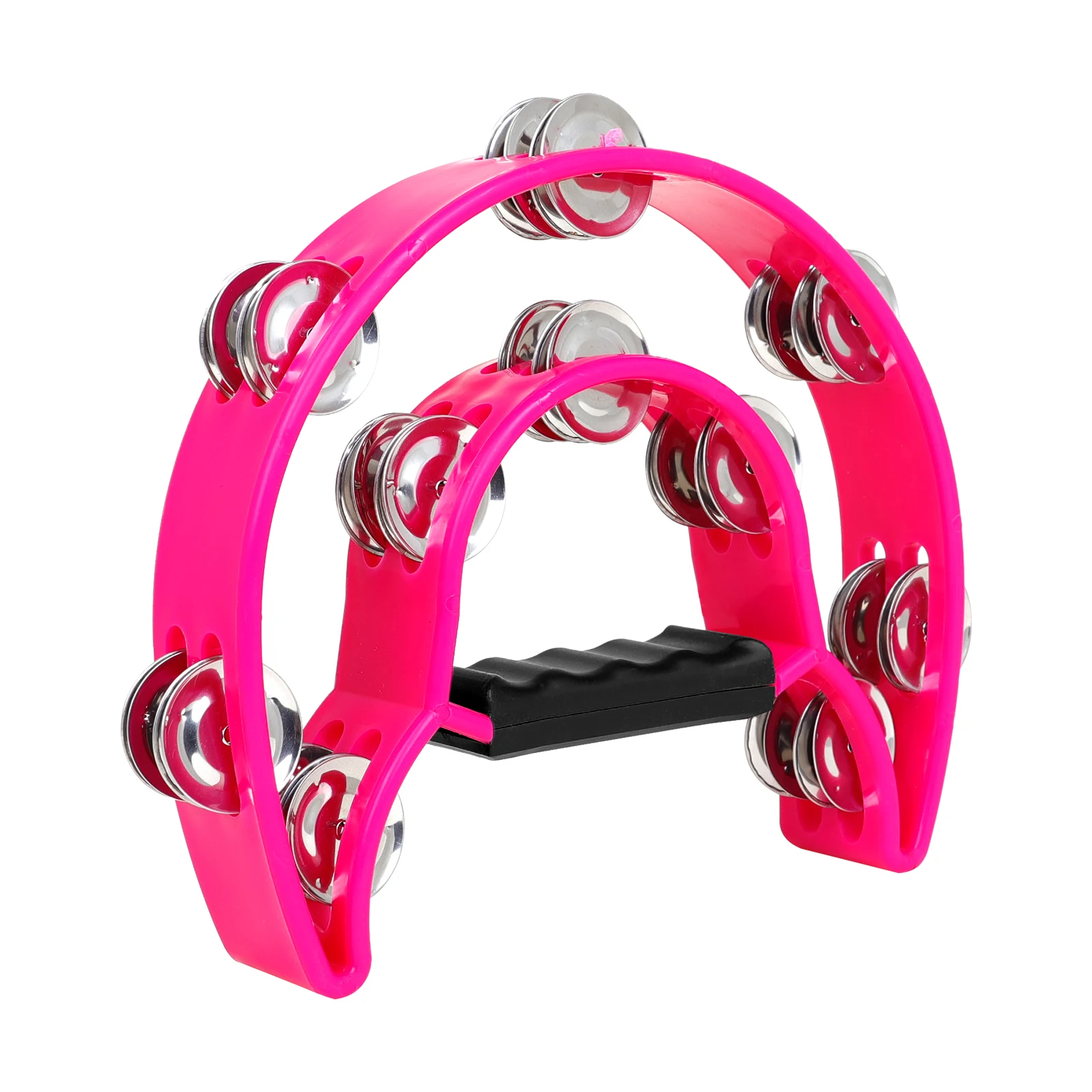 Orff Hand Bell Colorful Tambourine Double Layer Hand Bell Drum Kids Music Gift Educational Toys KTV Party Percussion Instrument