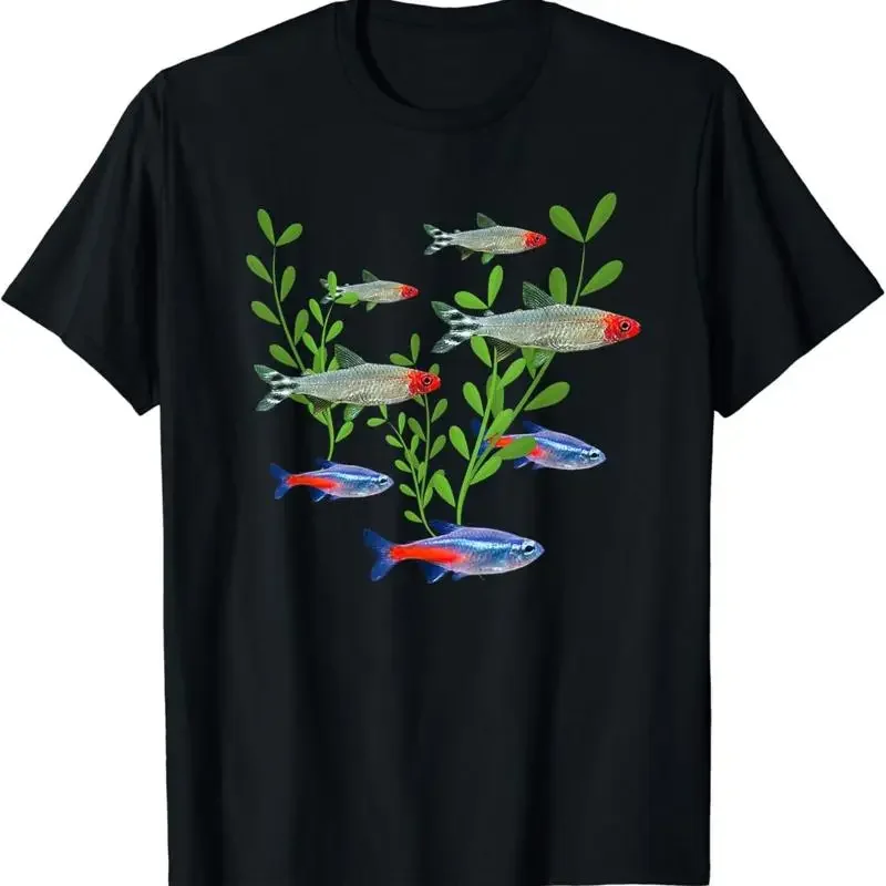 Tetras Aquarium Neon Rummy Nose Fish T Shirt