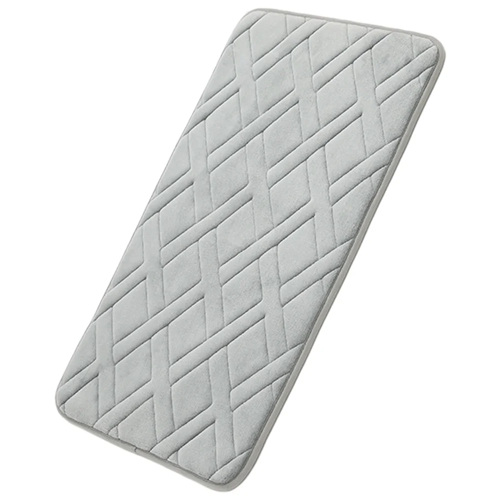 

Thickened Living Room Carpet Mats Absorbent Bath Rugs Grey Anti Slip Bathroom Floor Mats Reusable Water Resistant Quick Drying