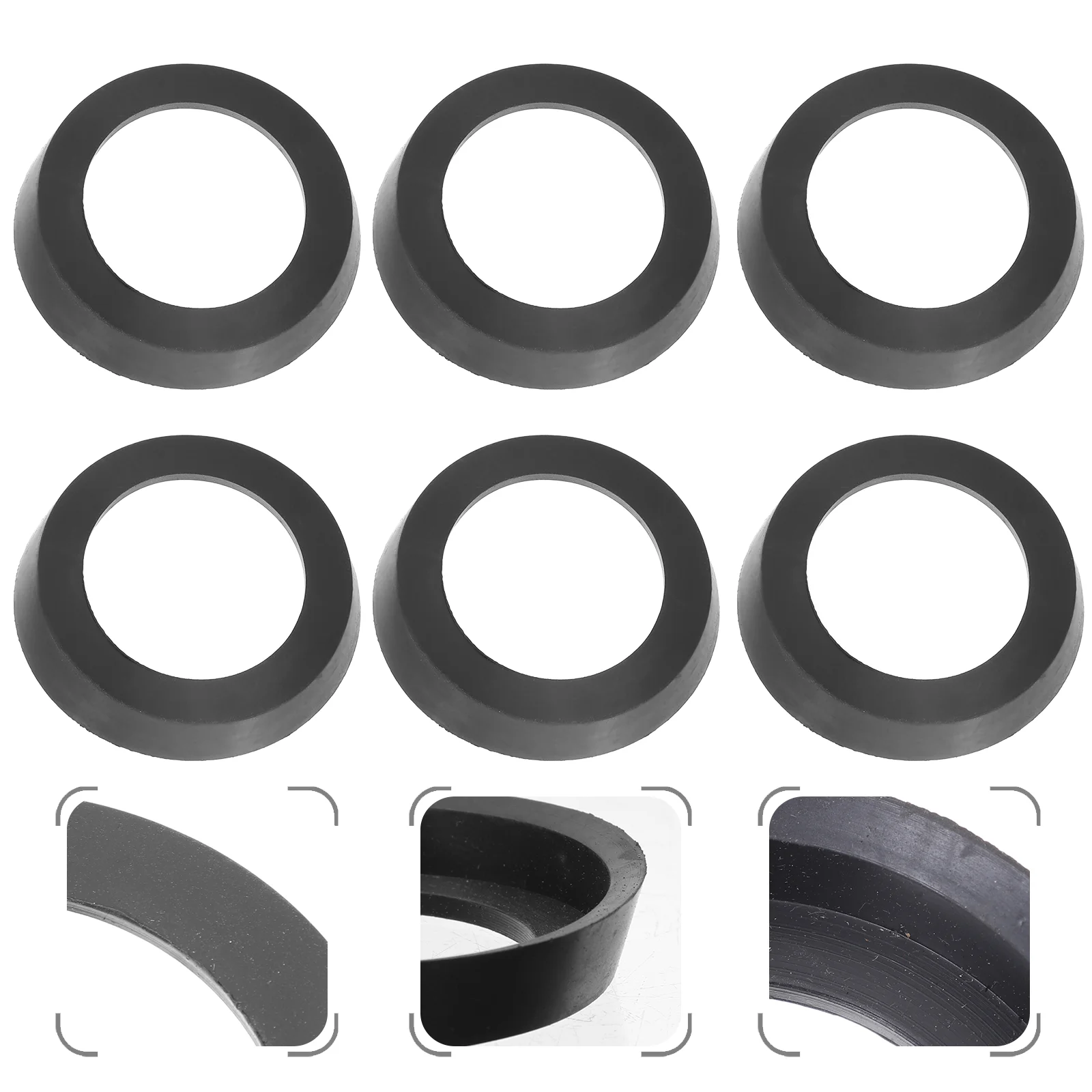 6 Pcs Hand Pump Cup Water Pitcher Replacement Accessories 75mm Black Rubber Universal Cup Sealing For Pressurized Well