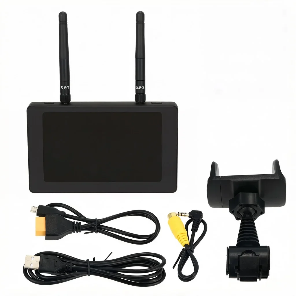 RoRuS5.8G FPV Monitor With DVR 40CH 4.3 Inch LCD Display 16:9 NTSC/PAL Auto Search Video Recording RC FPV Multicopter