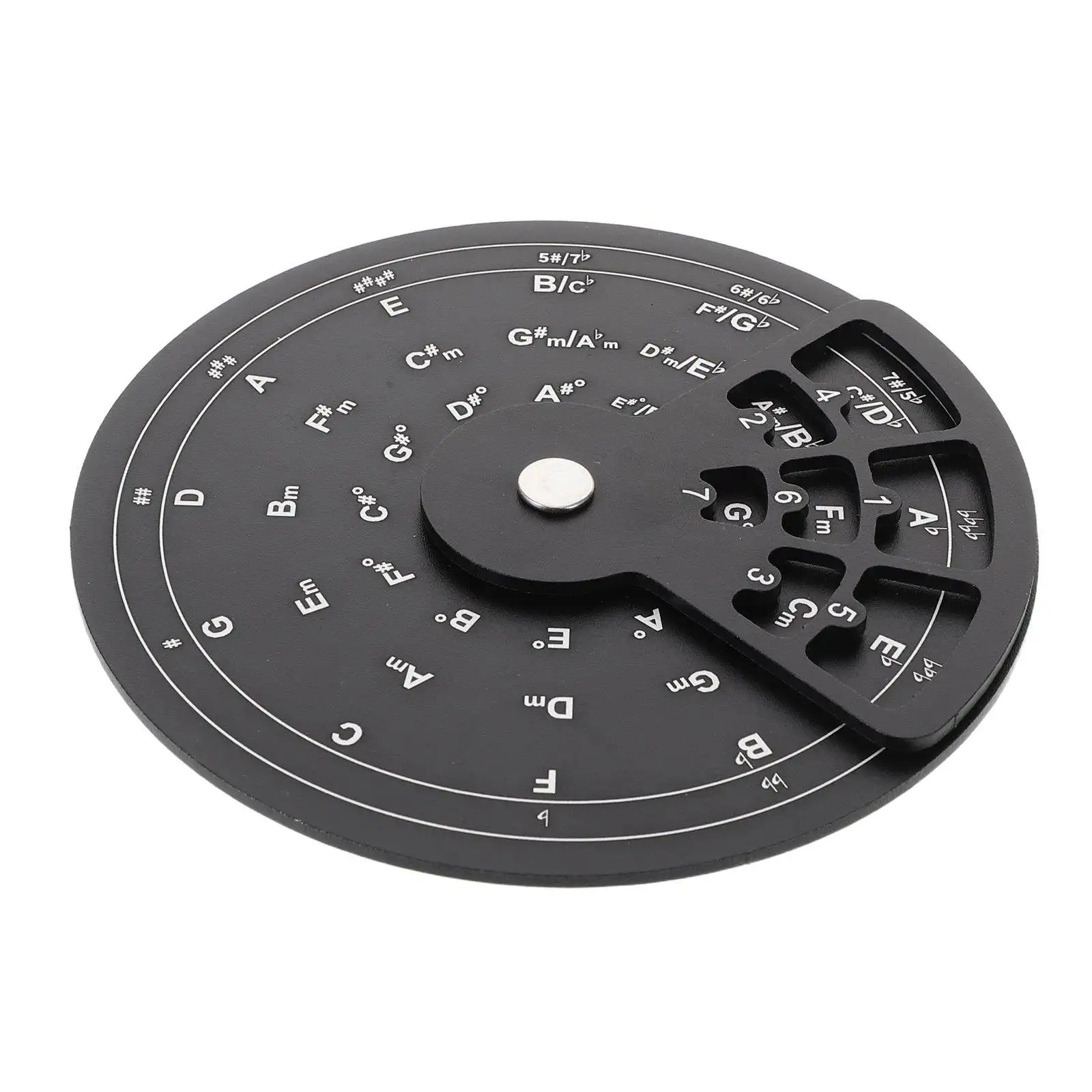 Guitar Circle of Fifths Wheel Aluminum Alloy Portable Music Theory Tool Pocket Size Chord Progression Scale Finder Key Signature - view 3
