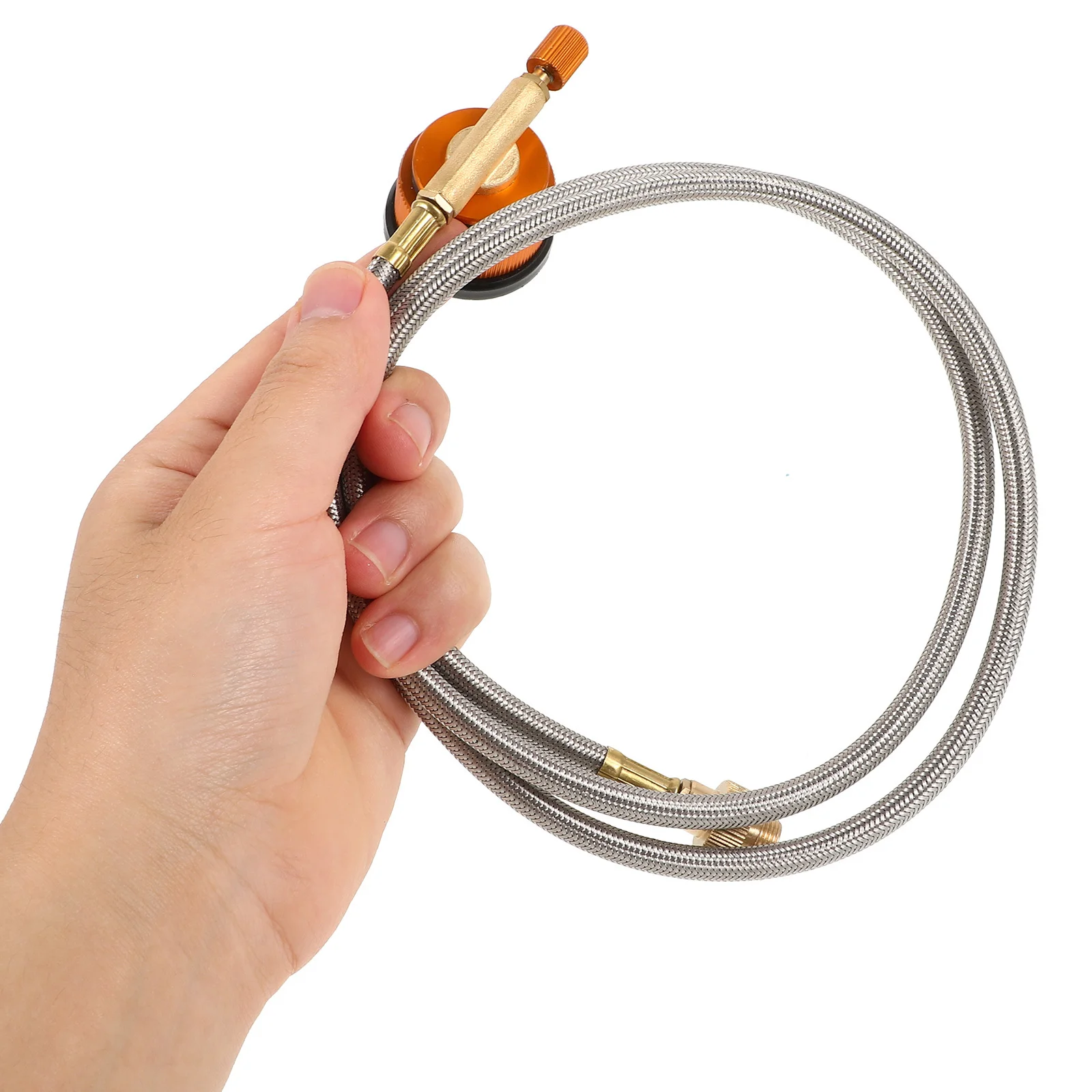 

1 Set Propane Adapter With Hose Gas Tank Converter Head For Camping Portable Cooking Extension Propane Hose Camping Supplies