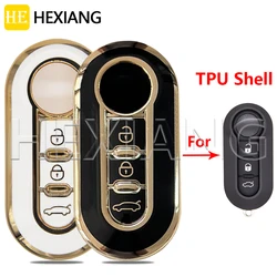 HE Car Key TPU Protective Shell Case Housing Cover For Fiat 500 Ducato Punto Panda Lancia Musa Citroen Jumper Peugeot Boxer