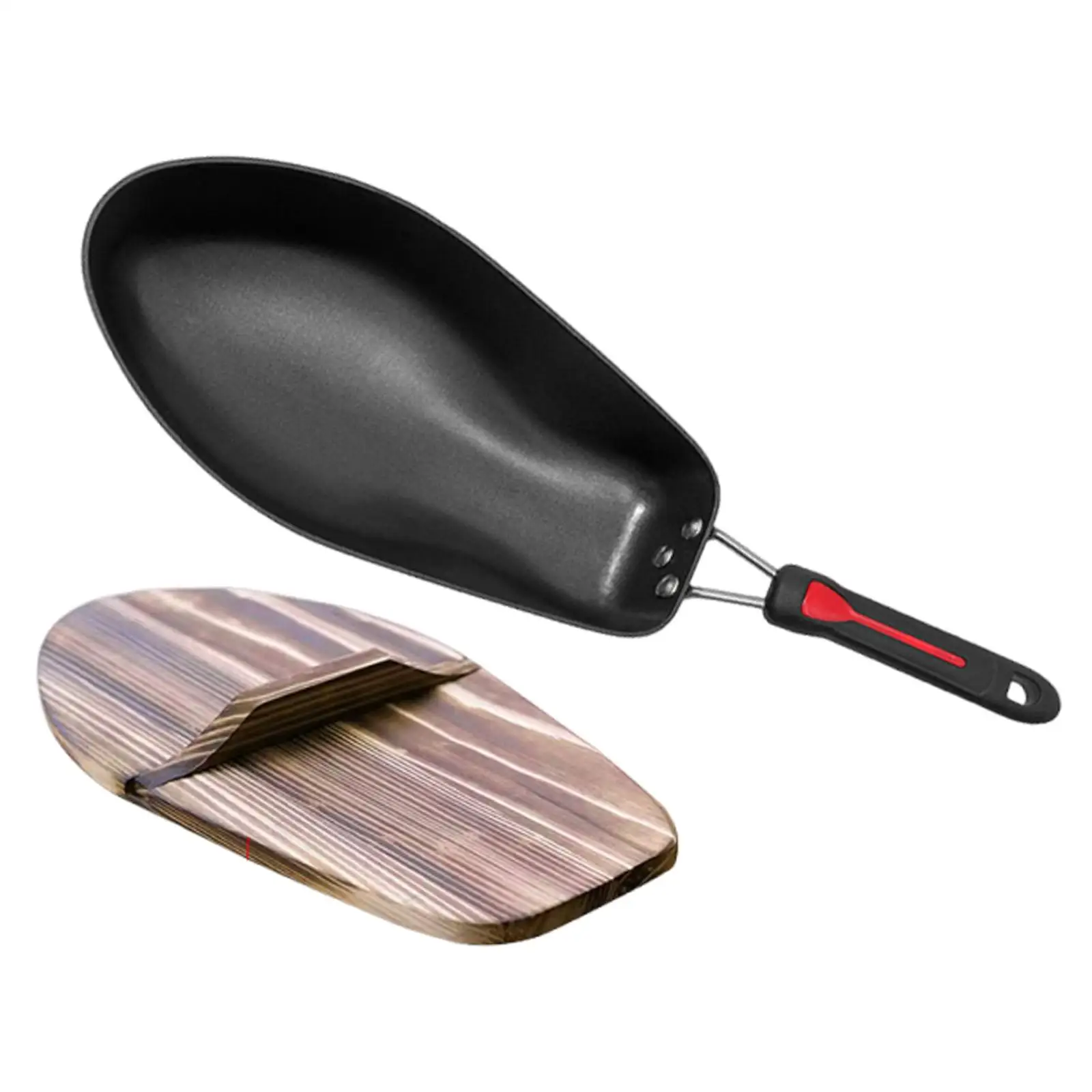 Versatile Nonstick Fish Frying Pan Premium Aluminum Cooking Skillet for BBQ Picnic Kitchen