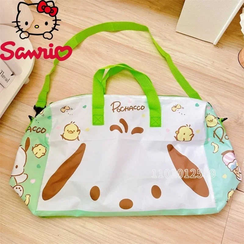 Miniso Hello Kitty's New Portable Travel Handbag Cartoon Cute Women's Travel Bag Large Capacity Folding Portable Luggage Bag