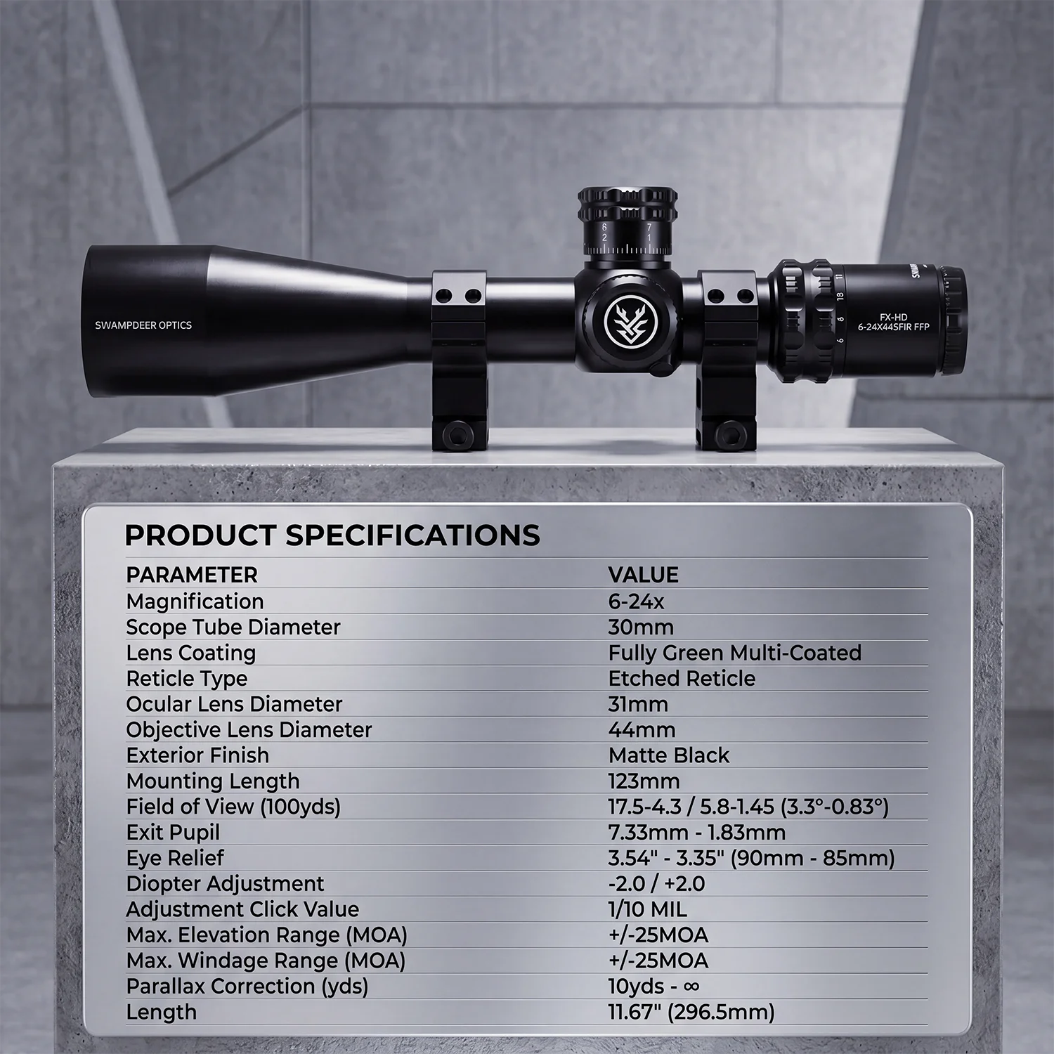 SWAMPDEER FX HD  6-24x FFP Bdc Hunting Riflescope Tactical Telescopic Sight For Shooting Competition Ar15 Optic Accessories view 6