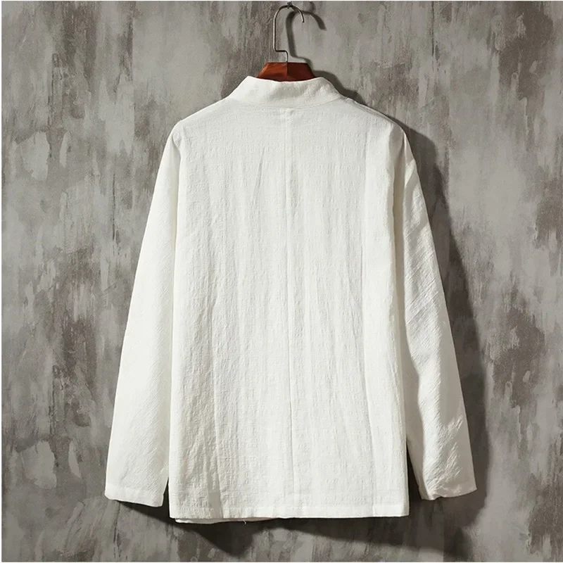 Traditionelle chinesische Kleidung für Männer Hanfu Top Baumwolle Tang Anzug Kung Fu Kleidung Tai Chi Mantel Bluse China Stil Vintage