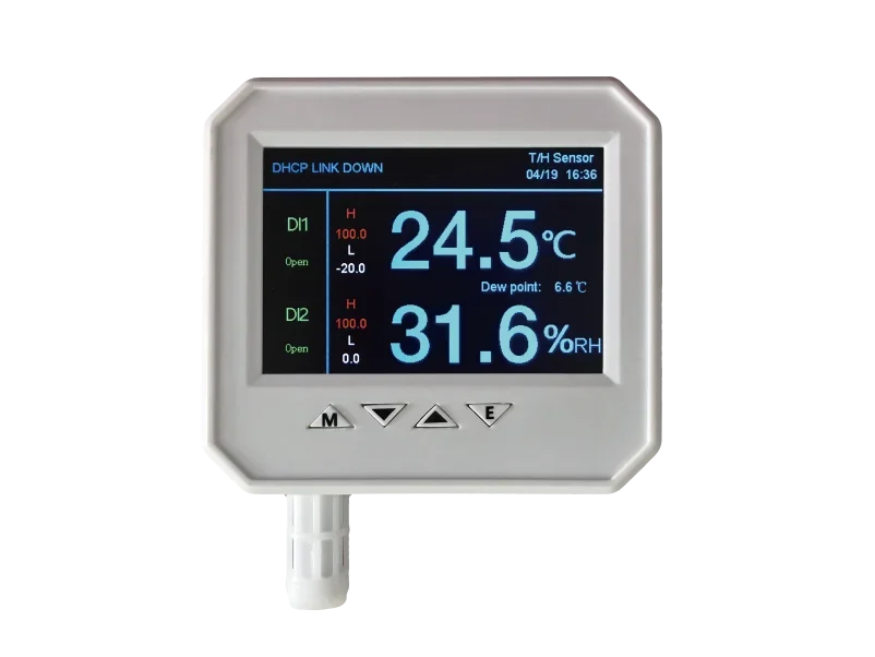 Ethernet Network Temperature And Humidity Data Logger Mobbus TCP/ UDP/ SNMP V1 V2/ MQTT