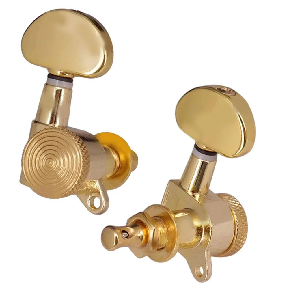 Gold Finish Guitar Tuning Pegs Featuring Heavy Duty Internal Gear Perfectly Designed for Steel String Instruments