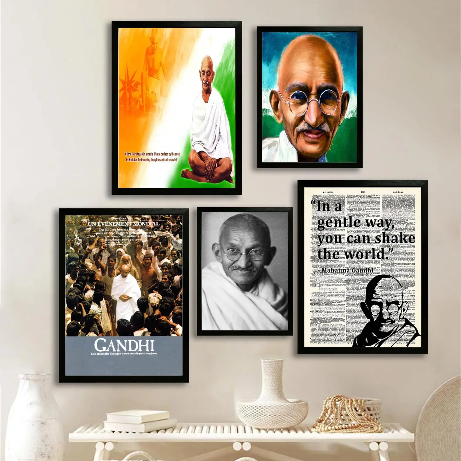 

ghandi actor Canvas Art Poster, Wall Art, Picture Print, Modern Family, Bedroom Decor, Posters,Decorative painting