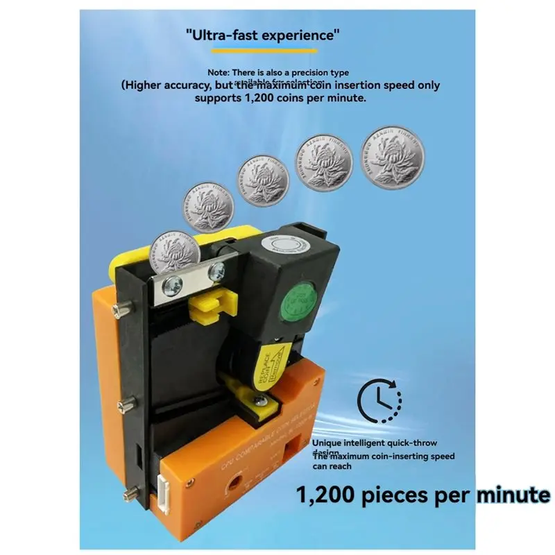 Dropship-CPU Compatible Coin Selector For Vending & Arcade Game Machine, Replacement Maintenance Part For Coin Mechanism Repair