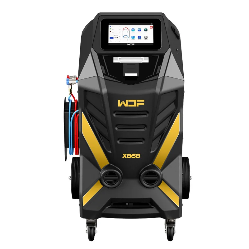 X868 Fully Automatic Refrigerant Recovery Charging Cleaning Machine Wonderful Car Air Conditioner Freon Snow Equipment For Car