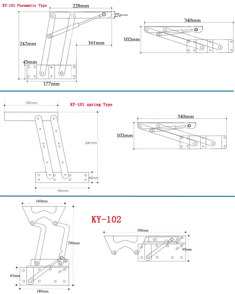 Imagem -06 - Armazenamento Mesa de Café Dobrável Levantamento Acessórios de Ferragem Faça Você Mesmo Desktop Suporte de Elevação Pneumático Hidráulico Primavera Altura Ajustador