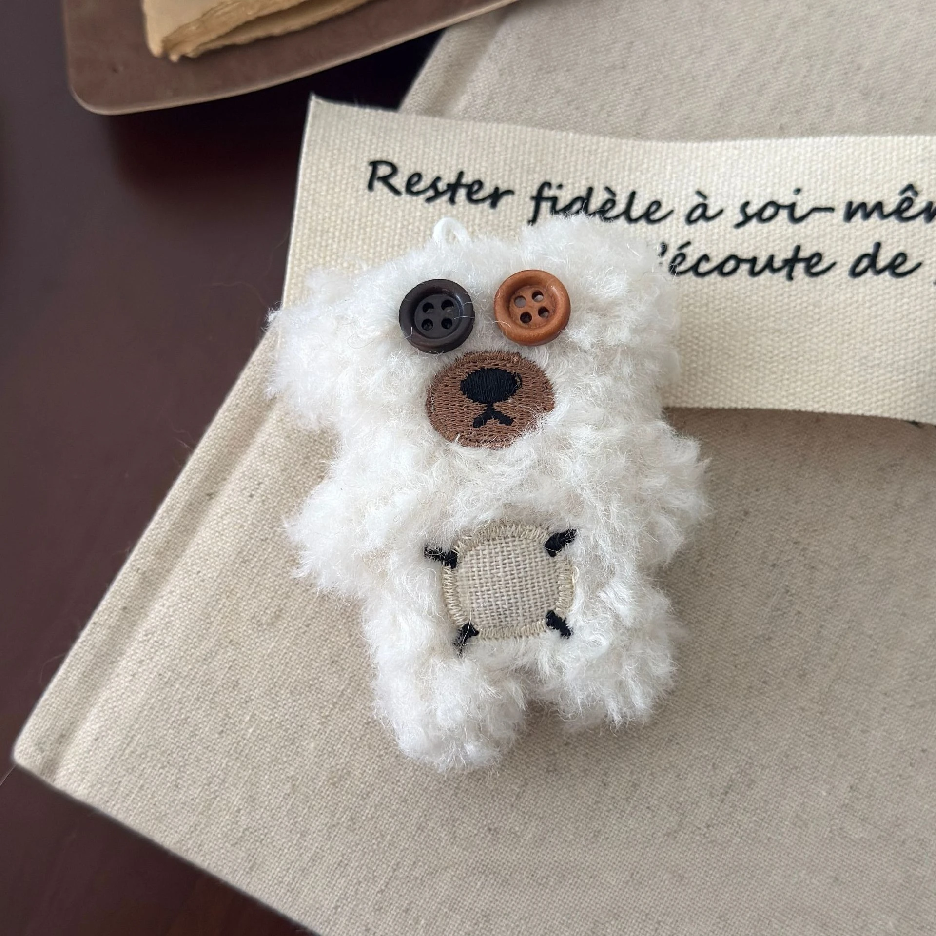 Cartoon Plush Bear Doll Keychain Cute Button Bear Doll Bag Key Chain Pendant Animal Stuffed Toys Girl Bag Pendant Children Gifts