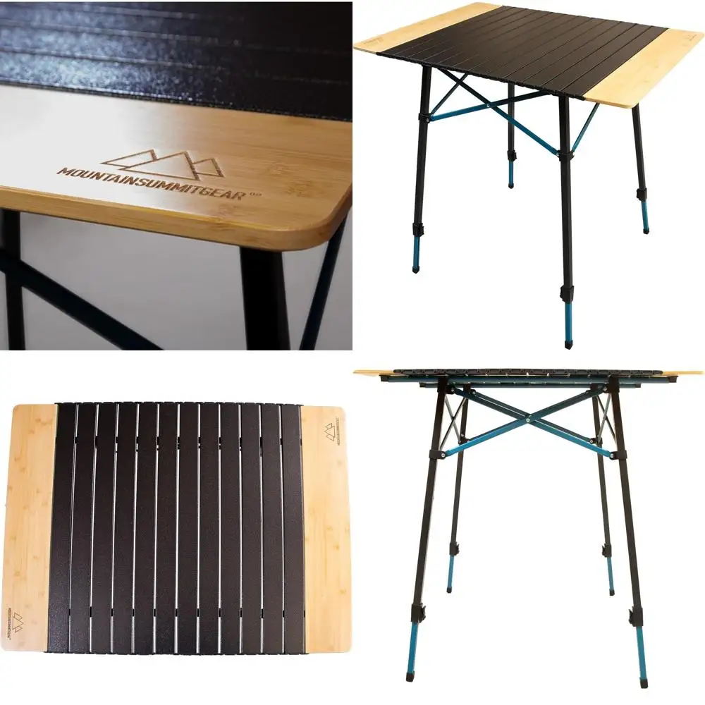 

Гибридный бамбуковый походный стол-трансформер с регулируемой высотой и портативной конструкцией