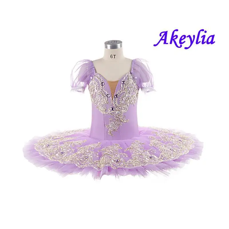 

Ballet tutu purple sleeping Beauty pancake tutu Fairy Doll lilac pre-professional stage costumes short sleeve women BLST20031C