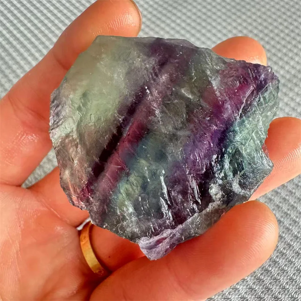 

Natural Crystal Raw Rainbow Fluorite Rough Stones Mineral Healing Crystals Gemstones Specimens Collectible Home Decor