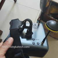 FPV 5.8G 4.3Inch 40CH FPV Goggles Support DVR Dual Antenna Built-in 2000mA Battery 480*320 LS008D Helmet For RC Racing Drone