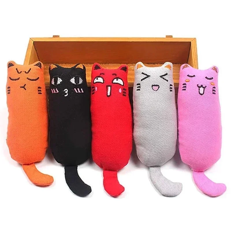 Catnip Toy Cats Products for Pets Cute Cat Toys for Kitten Teeth Grinding Cat Plush Thumb Pillow Pet Accessories