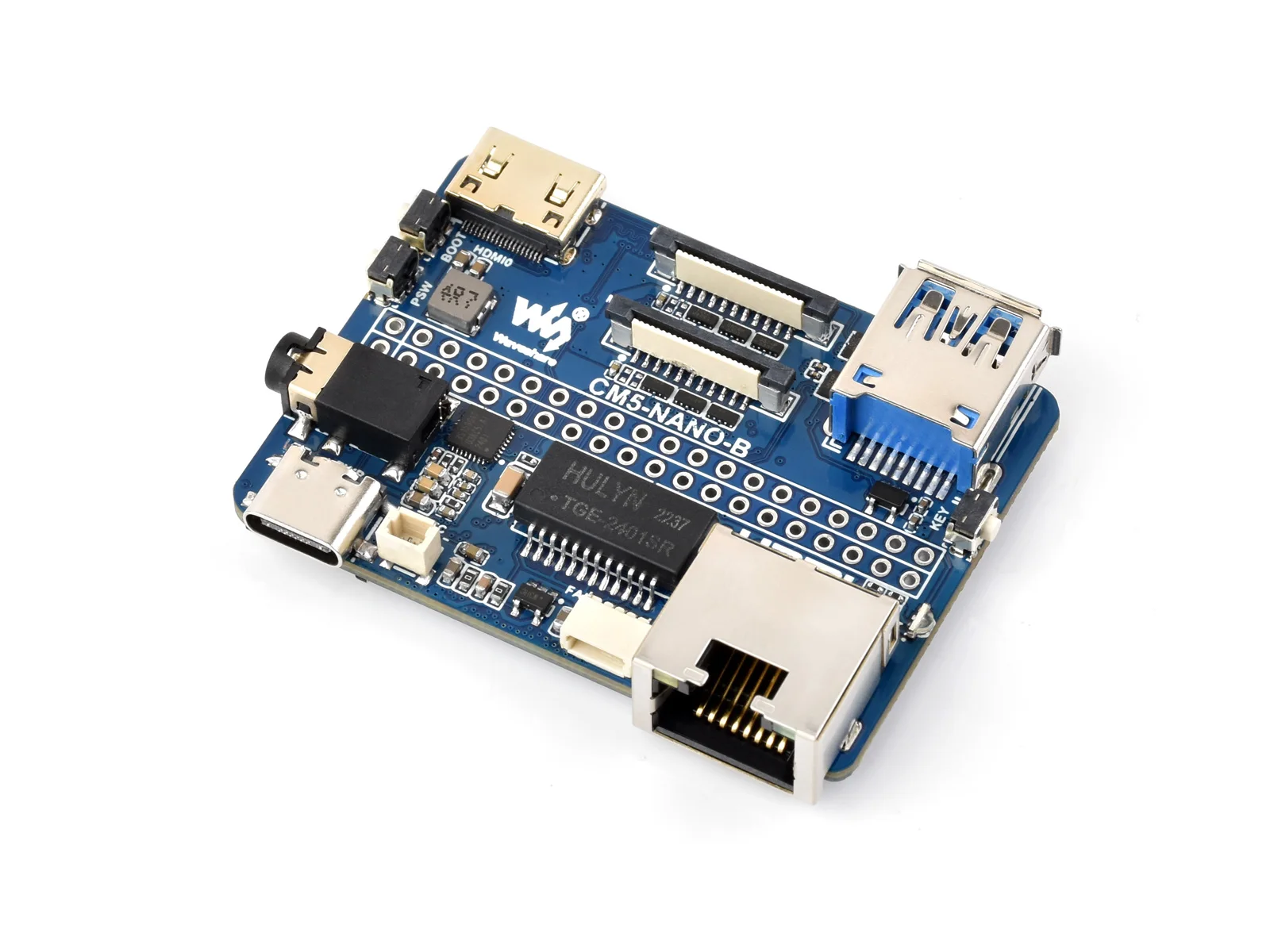 Picture 4: Waveshare Nano Base Board (B) for Raspberry Pi Compute Module 5, Same Size As The CM5, For Evaluating The Raspberry Pi CM5