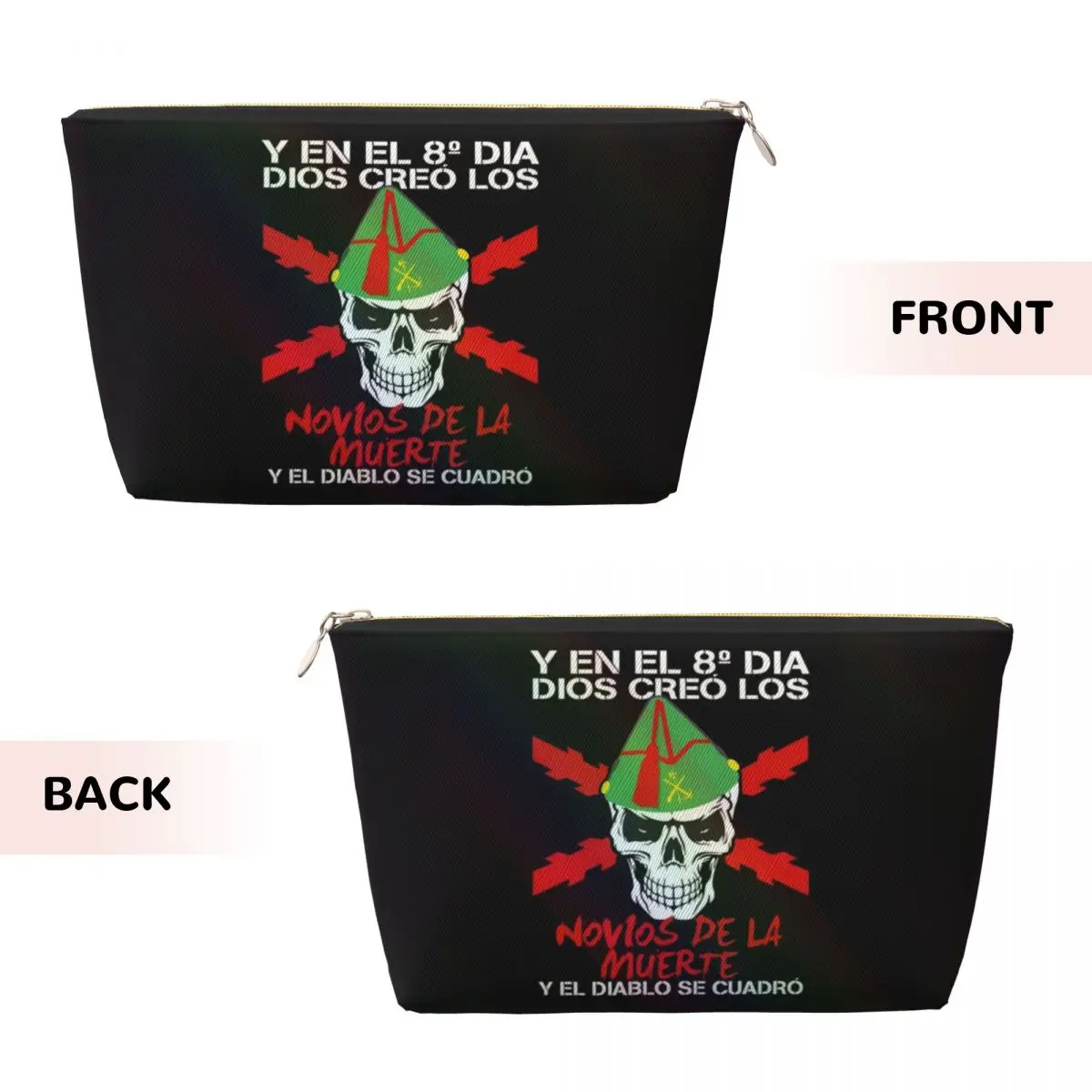 Custom Spanish Legion Makeup Bag Women Travel Cosmetic Organizer Cute Spain Coat of Arms Storage Toiletry Bags