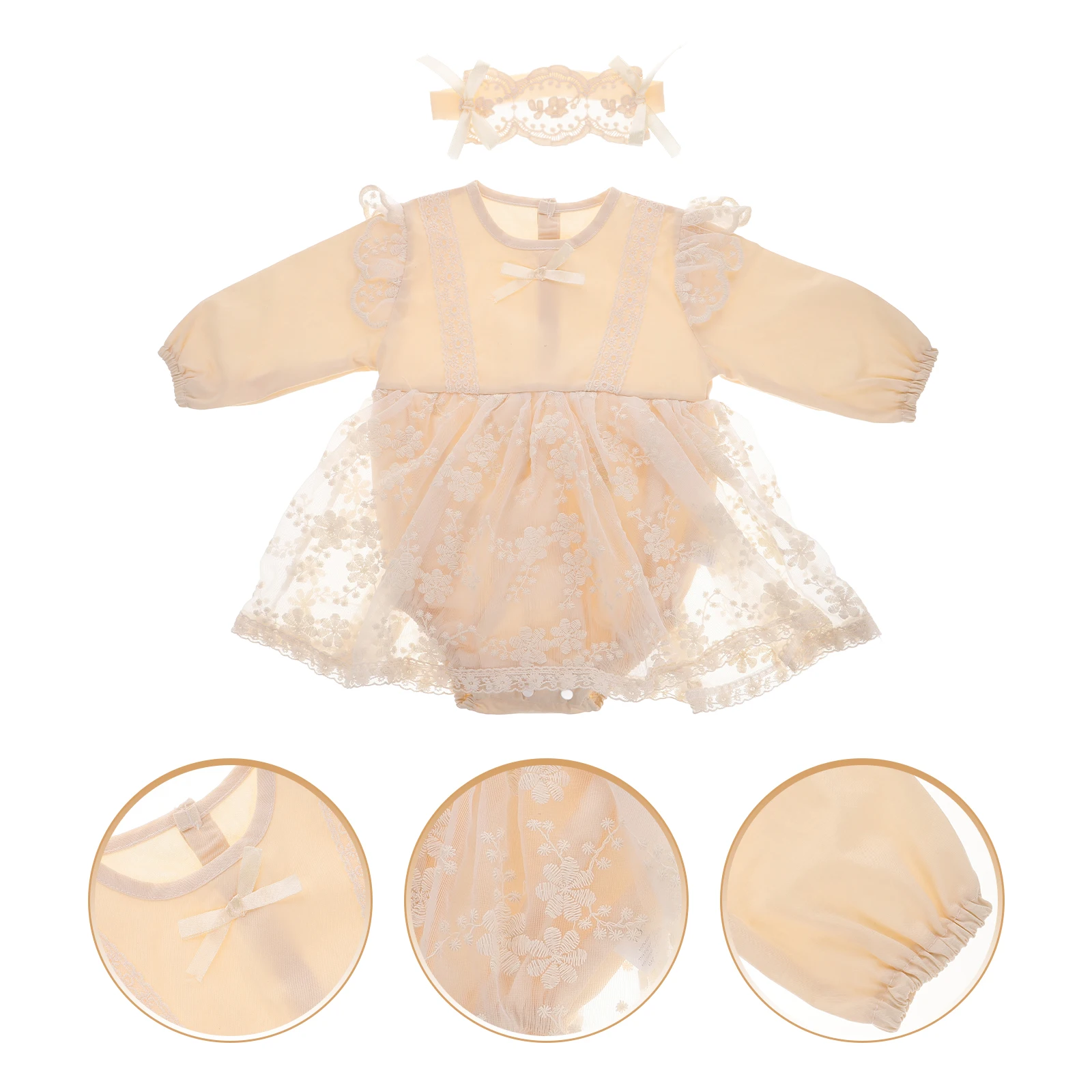 

Rompers Baby Girl Long Sleeve Dress Dedication Clothes for Girls Girls' Overalls Onsies Fall Outfits Newborn