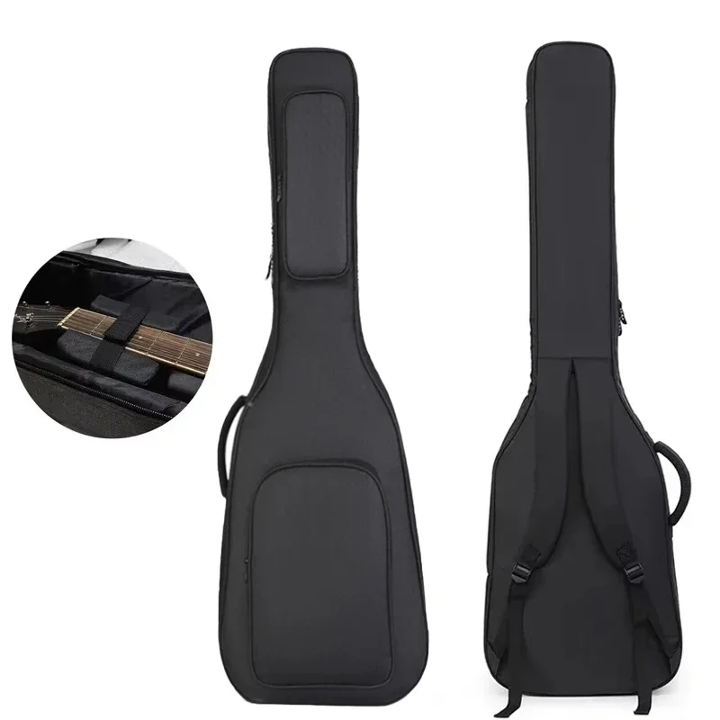 15mm Thicken Cotton Pad Guitar Bag/Bass Bag Rip-stop Bass Backpack Shoulder Bag Cover Protect Carrying Case Neck Cushion Design