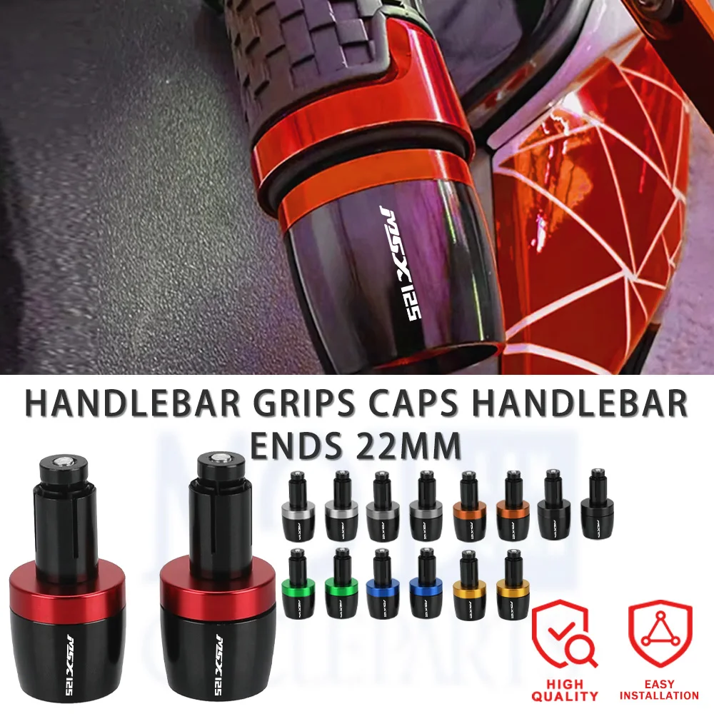 For Honda MSX125 Grom MSX 125 2013-2020 2019 2018 2017 Motorcycle Anti Vibration Plug Handlebar Grips Ends Handle Bar Cap End