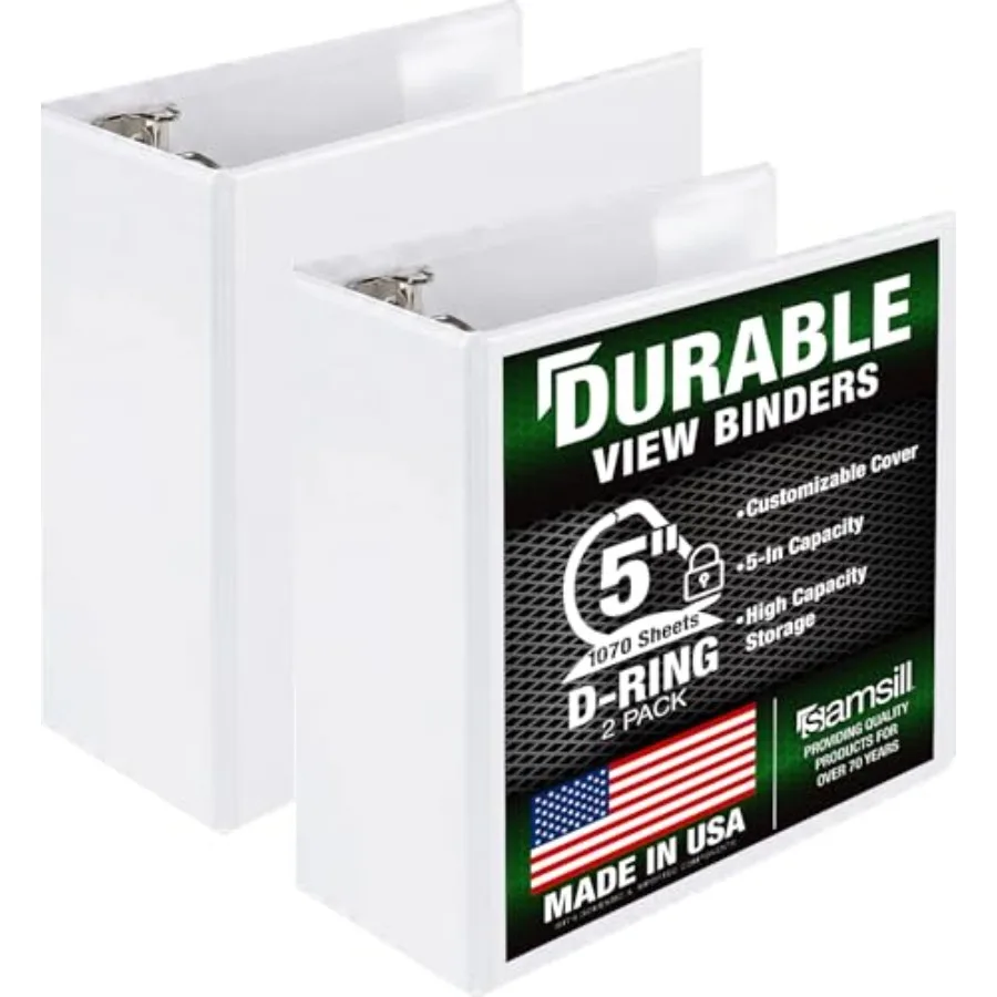 

Durable Ring Binder, D Rg Bder, Customizable Clear View,,, Holds 070 Pages