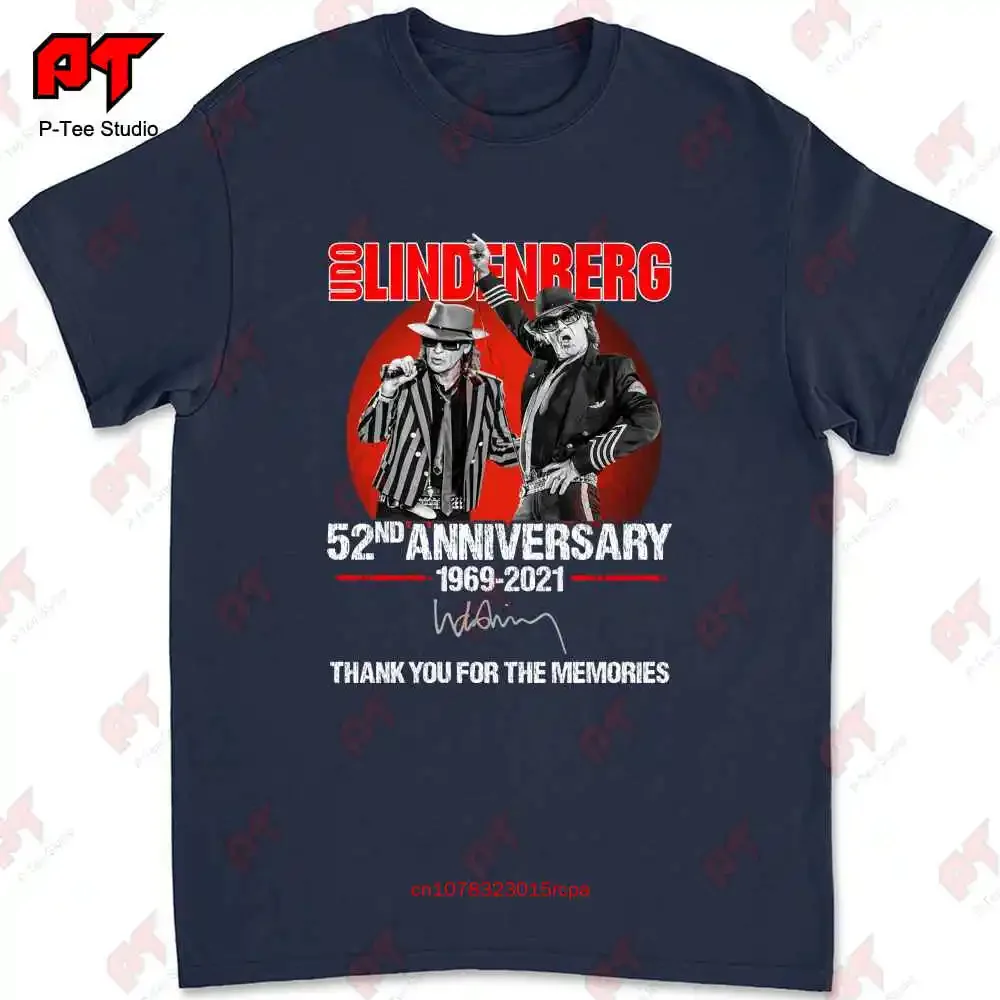 52Nd Anniversary Of The Udo Lindenberg 1969 2021 Signature T-shirt 4G4X