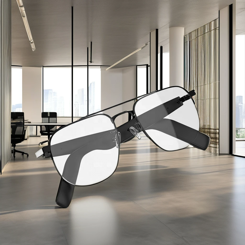 Traduttore intelligente AI SG15 Pro Occhiali in tempo reale 100+ Interpretazione multilingue Cuffie indossabili intelligenti Funzionalità di risposta alle chiamate