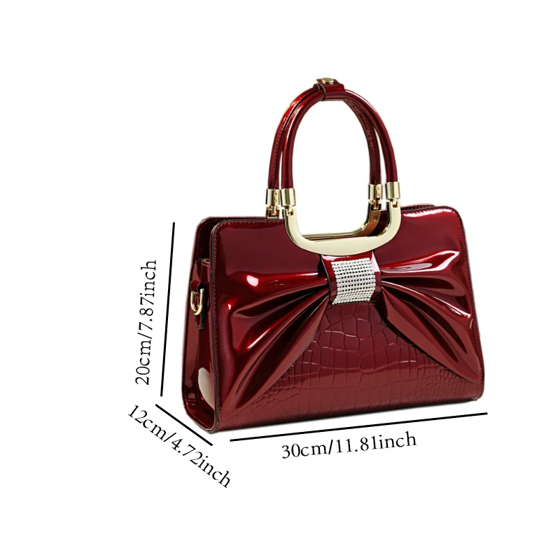 2026 New Fashionable Mother's Bag Women, Elegant Middle-Aged Bowknot-Embellished Women's Bag, Versatile Crossbody Ha