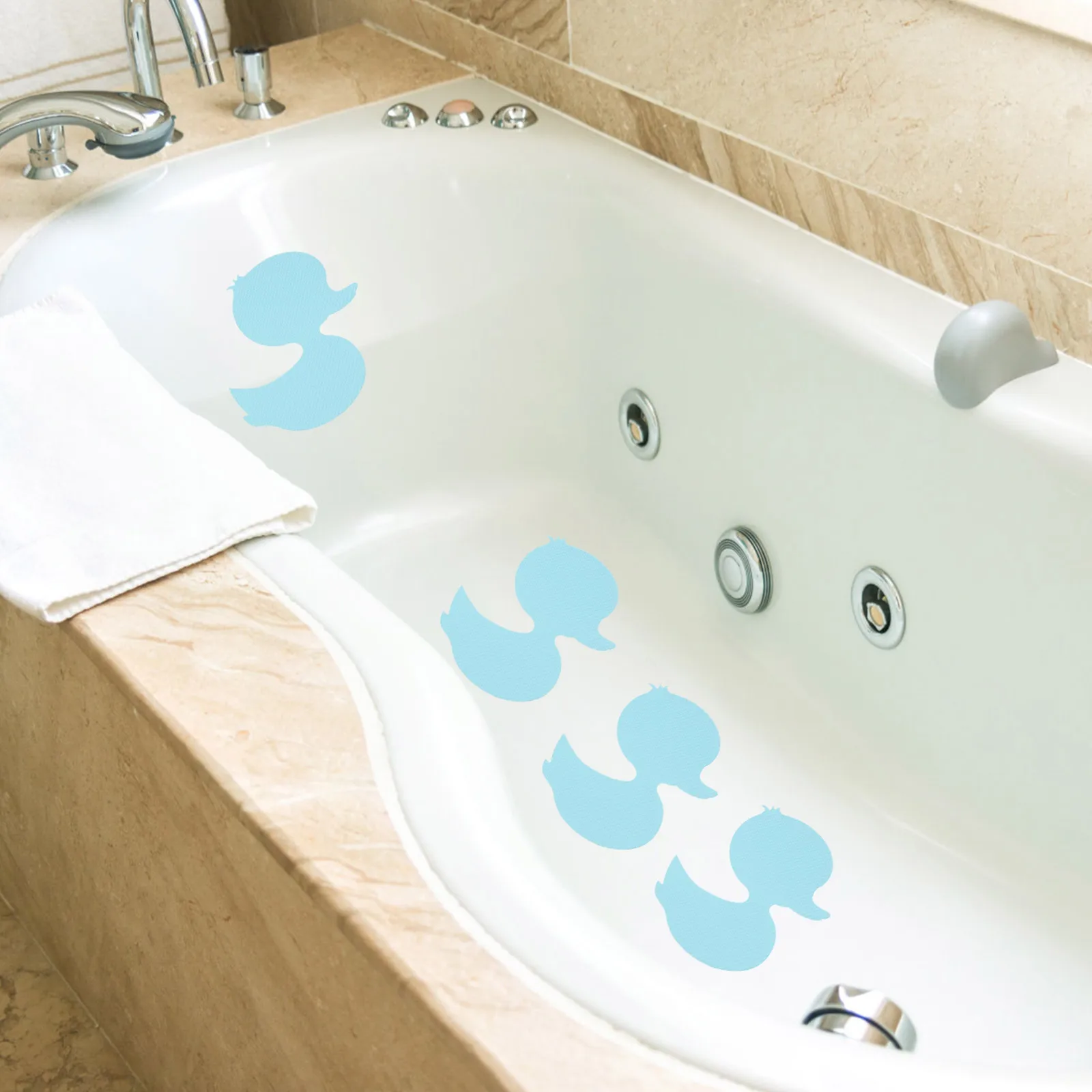 

24pcs Anti Skid Bathtub Stickers PEVA Material Non Slip Shower Grips Baby Safe Bath Floor Decals Stairs Pool